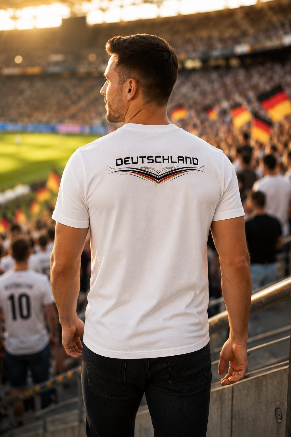 Herren Deutschland Fanshirt Hinten