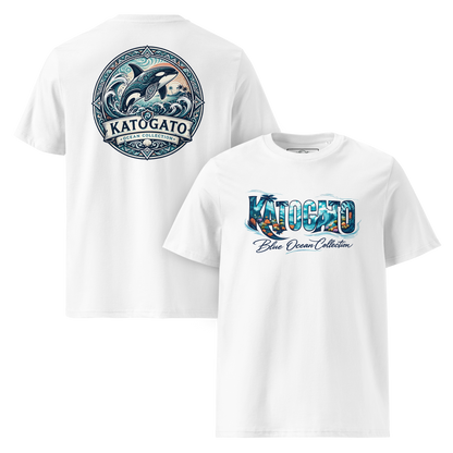 Katogato Ocean Collection - “Orca“  Herren Bio T-Shirt-Vorne & Hinten