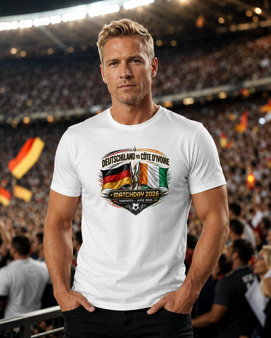Herren Fanwear Shirt – Deutschland vs Côte d’Ivoire 2026-Frontprint