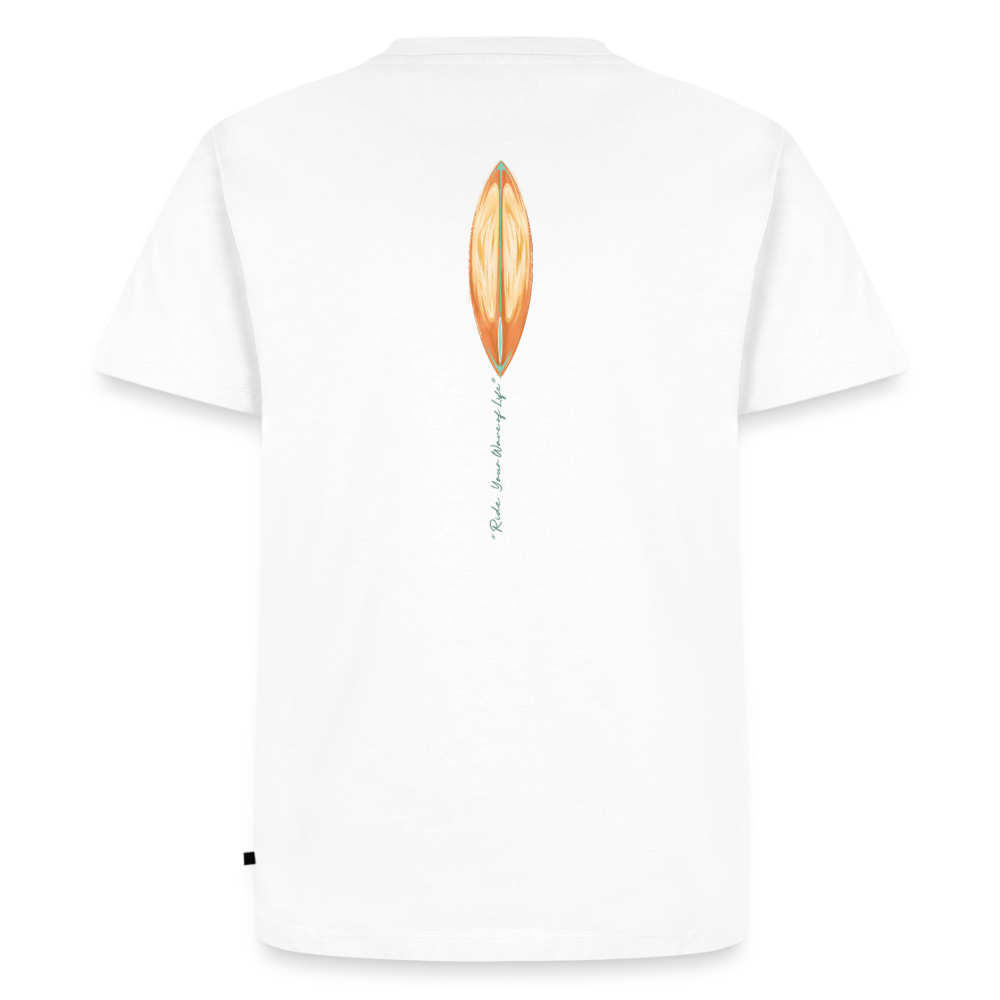 KATOGATO Herren Premium T-Shirt „Riviera Glide“ - Weiß