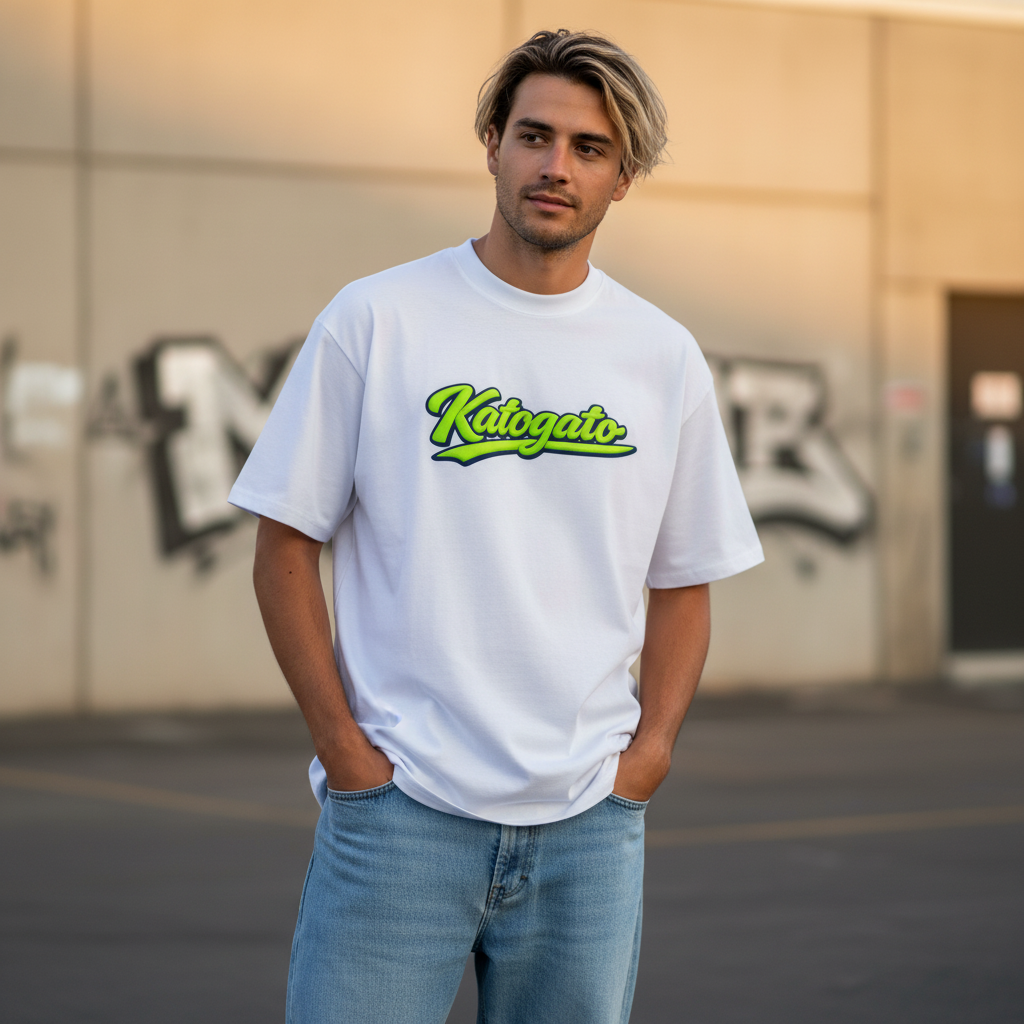 Katogato-Neon-Script-T-Shirt