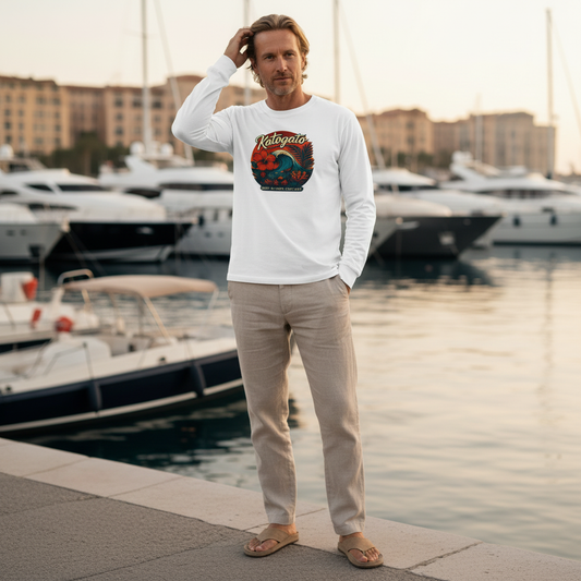 Reef Bloom Cascade – Men’s Long Sleeve Shirt