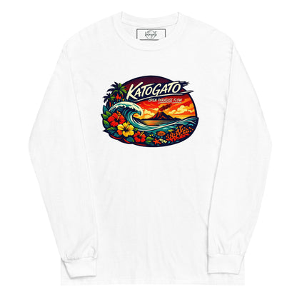 KATOGATO „Reef Bloom Cascade“ Men’s Long Sleeve Shirt