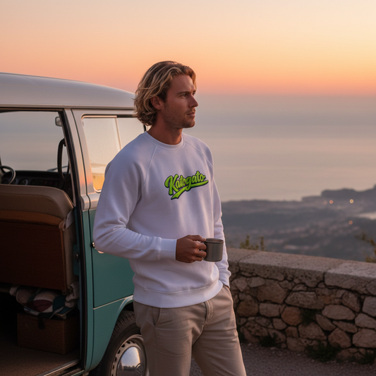 Katogato-Surf-Chill-Repeat-Herren-Bio-Raglan-Pullover-vorne