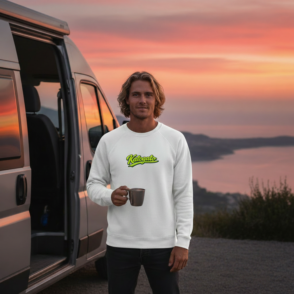 Katogato-Surf-Chill-Repeat-Herren-Bio-Raglan-Pullover-vorne