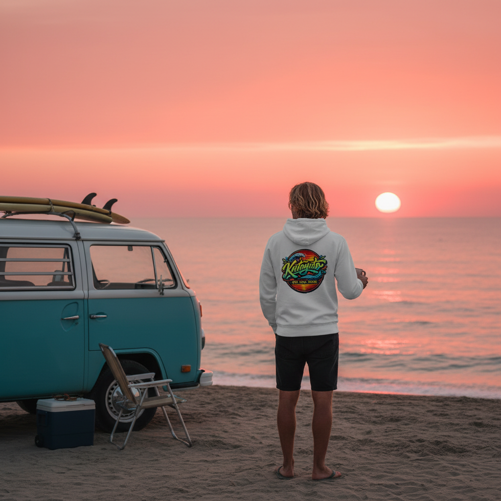 Katogato-Surf-Chill-Repeat-Herren-Kapuzenpullover-hinten