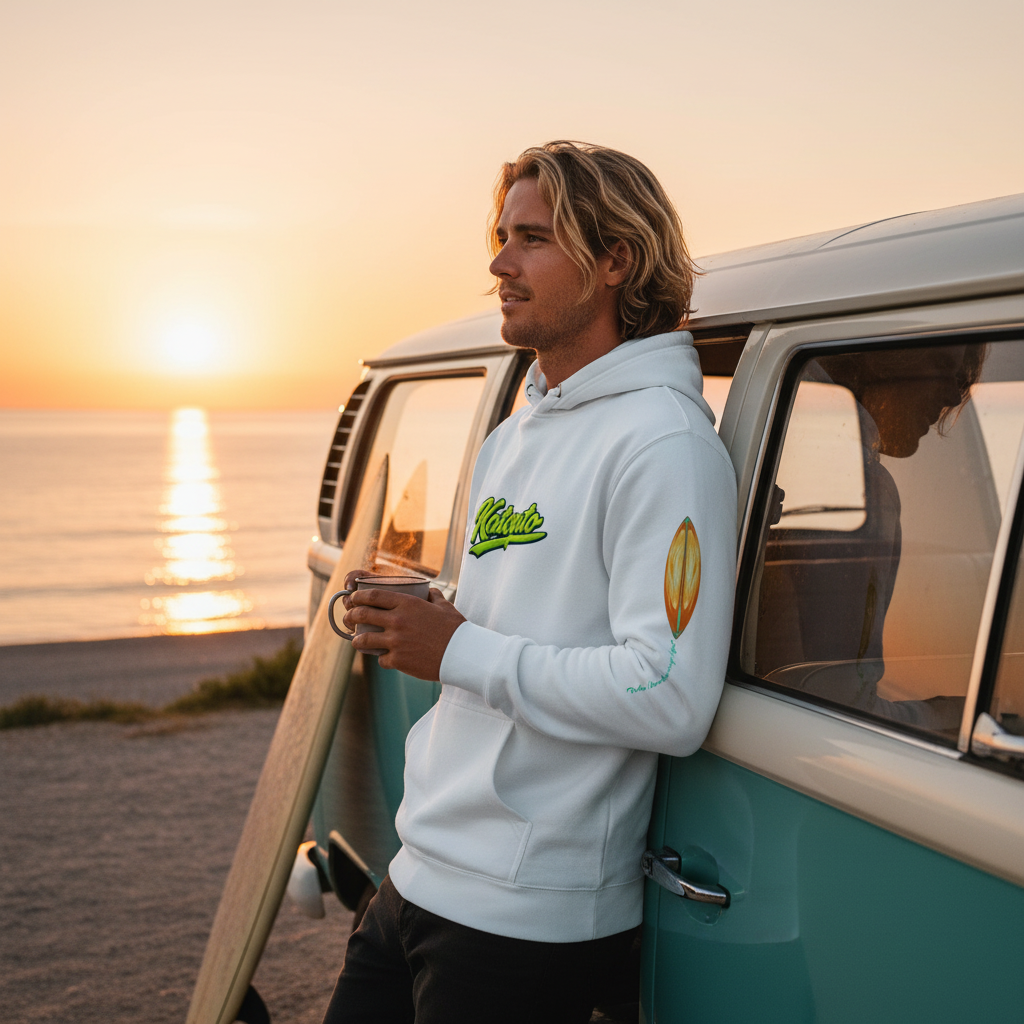 Katogato-Surf-Chill-Repeat-Herren-Kapuzenpullover-vorne-seite
