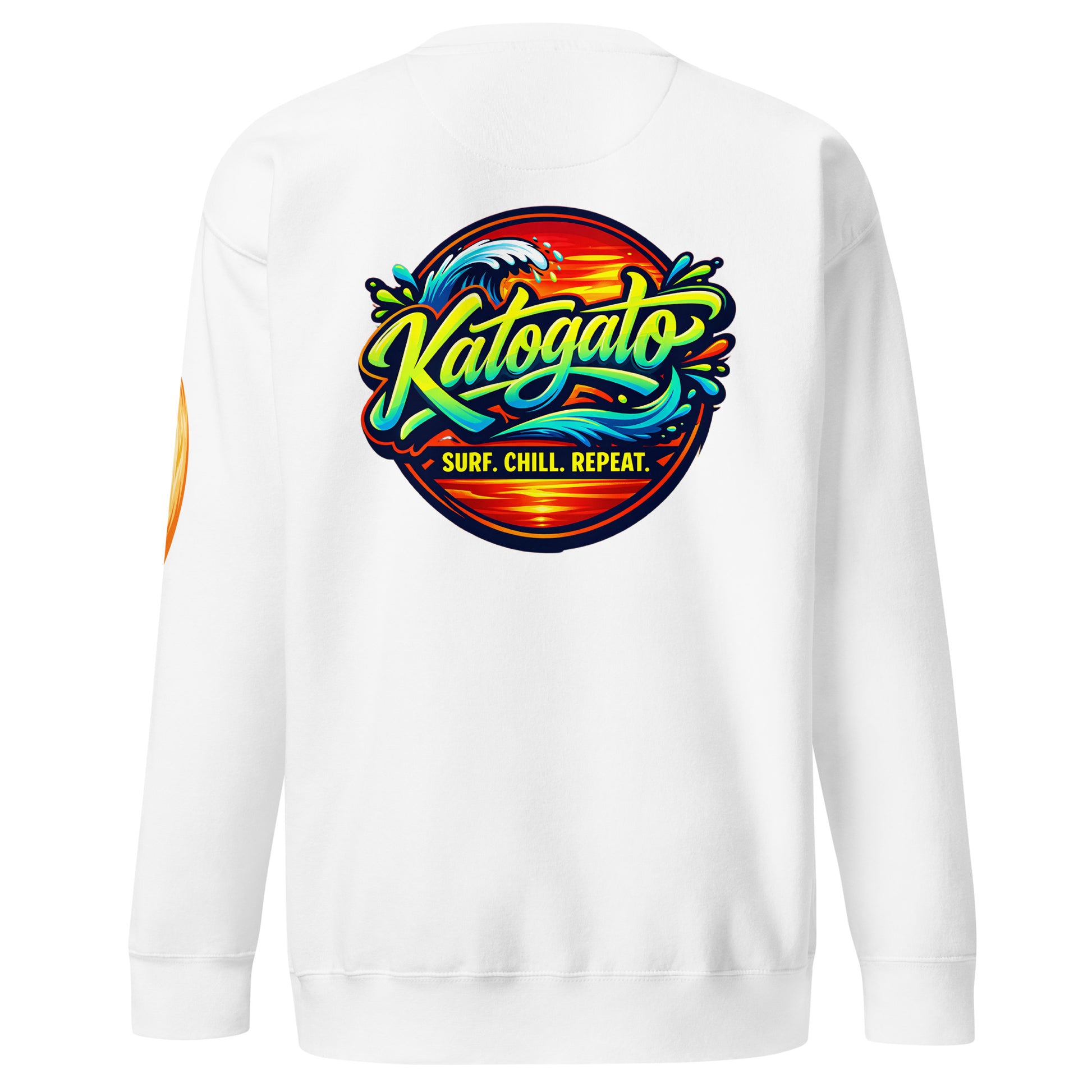 Katogato-Surf-Chill-Repeat-Herren-Premium-Sweatshirt-back