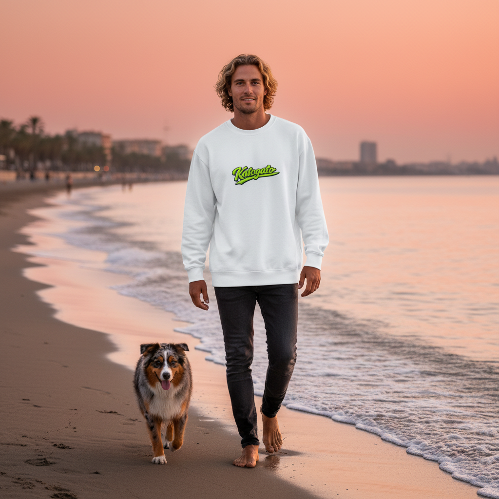 Katogato-Surf-Chill-Repeat-Herren-Premium-Sweatshirt-front2