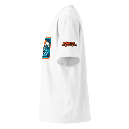 Katogato-Surf-Club-unisex-organic-oversized-high-neck-t-shirt-white-left