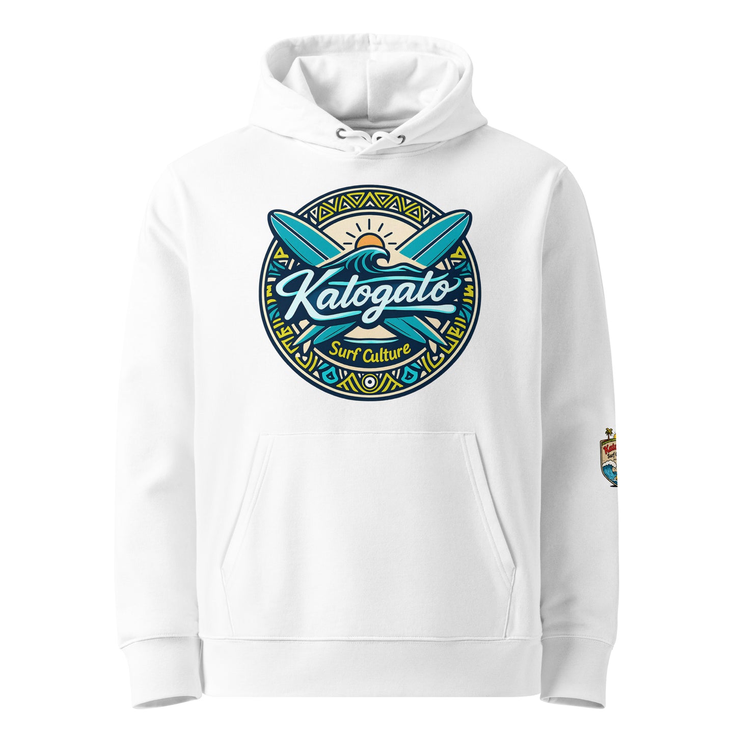 Katogato-Surf-Culture-Damen-eco-hoodie-white-front