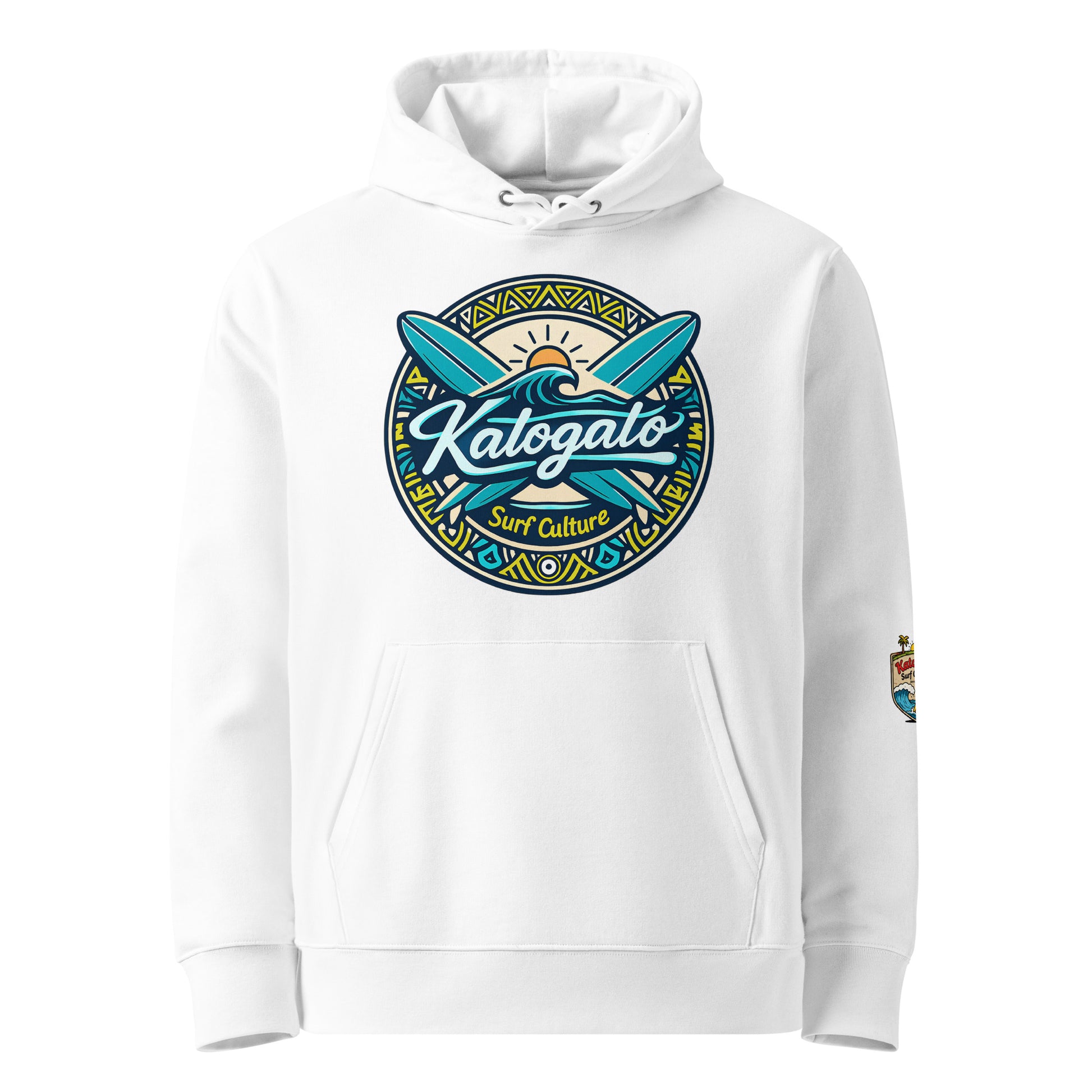 Katogato-Surf-Culture-Damen-eco-hoodie-white-front