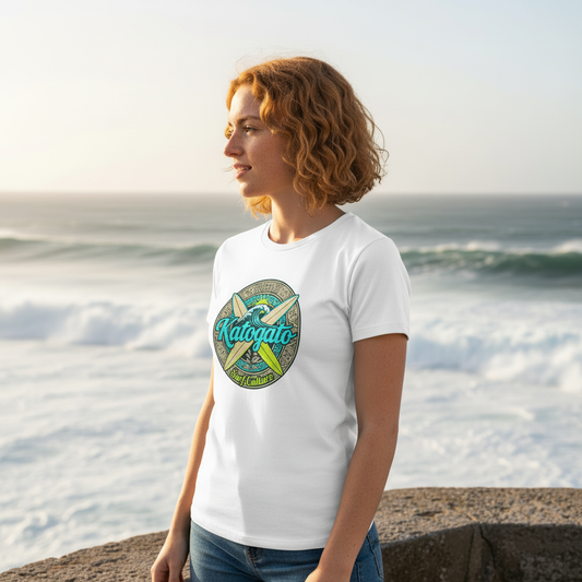 Katogato-Surf-Culture-Lockeres-Damen-T-Shirt-front