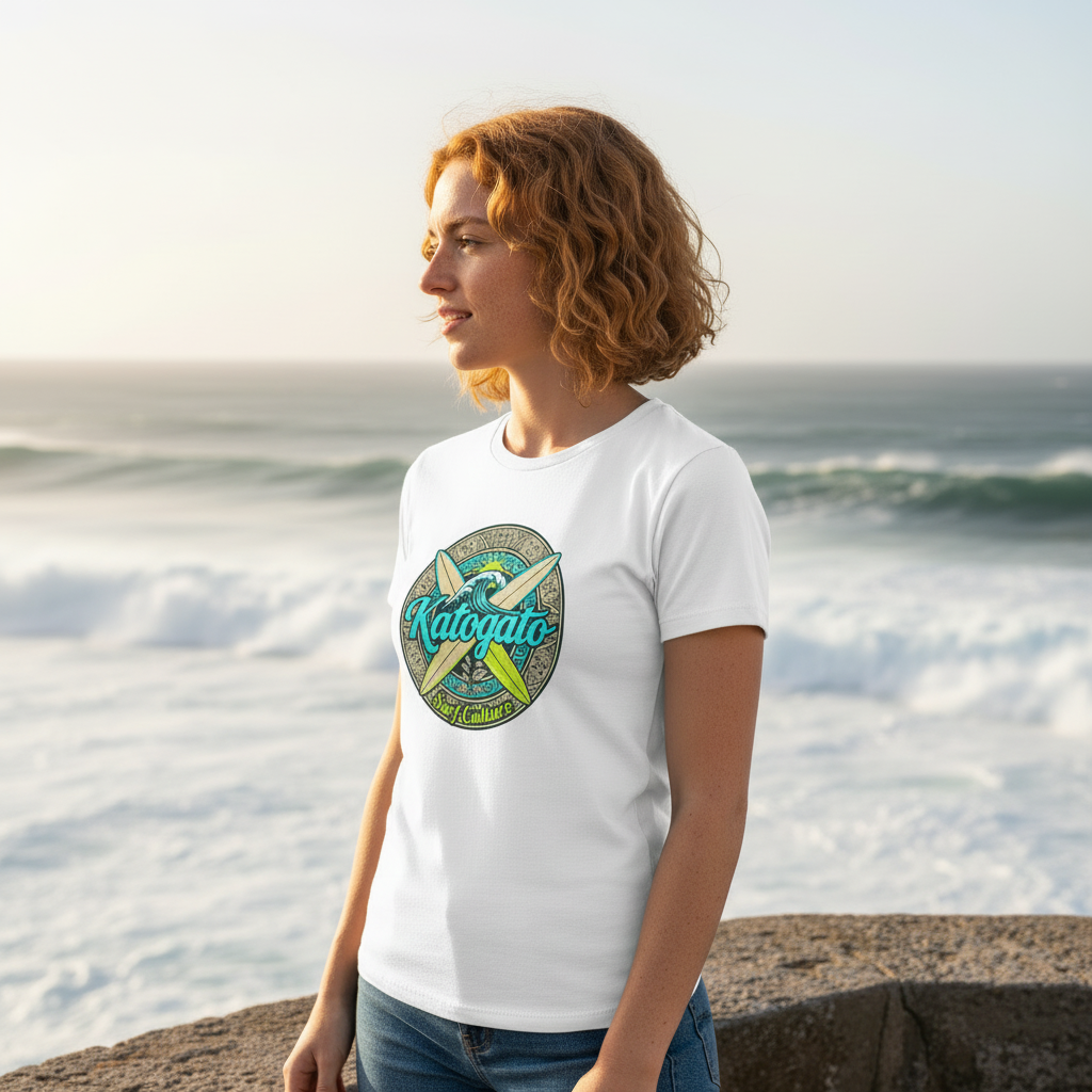 Katogato-Surf-Culture-Lockeres-Damen-T-Shirt-front