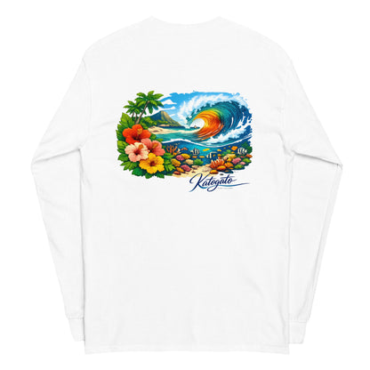 Katogato Longsleeve mit Polynesia Surf Design für Herren