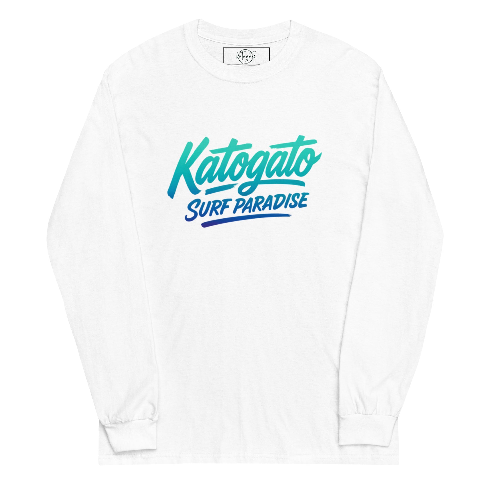 Katogato Longsleeve mit Katogato Surf Paradise Typo Design für Herren