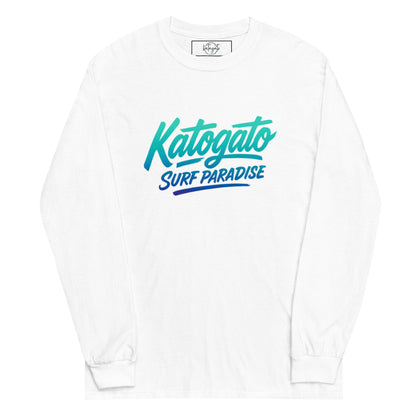 Katogato Longsleeve mit Katogato Surf Paradise Typo Design für Herren