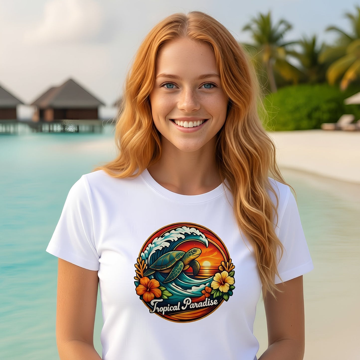 Katogato-Tropical-Paradise-Bio-Baumwoll-T-Shirt-vorne