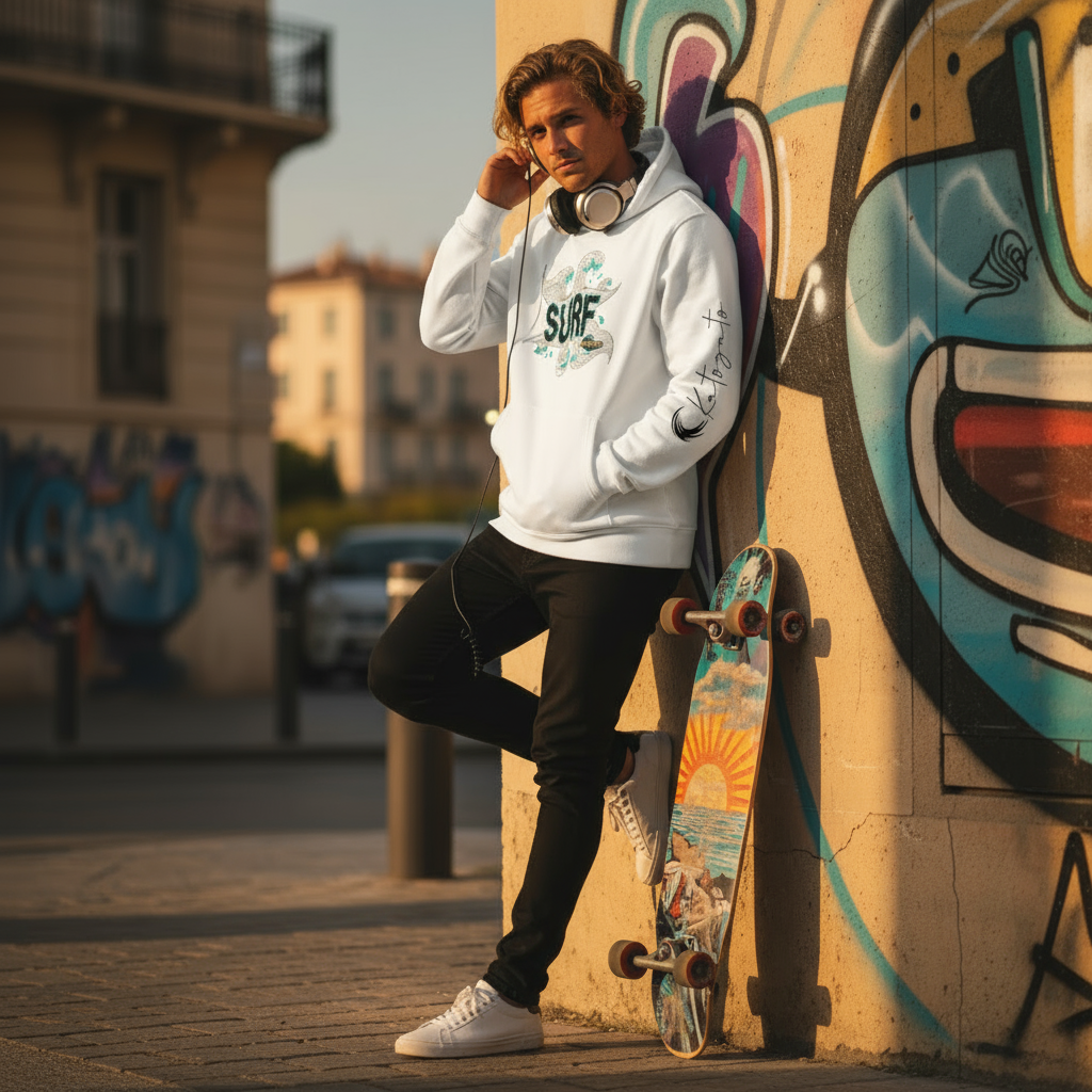 KATOGATO “Ka Nalu ʻAʻohe Pau” - Premium Herren Eco Hoodie