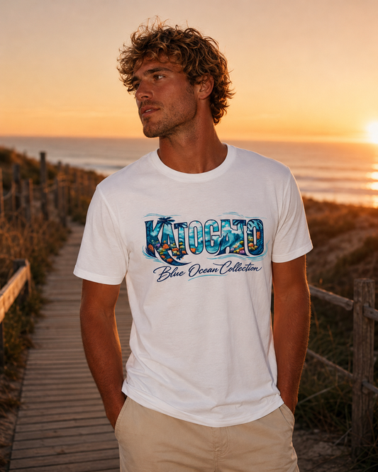 Katogato Ocean Collection - “Galapagos Whale“ Herren Bio T-Shirt Front