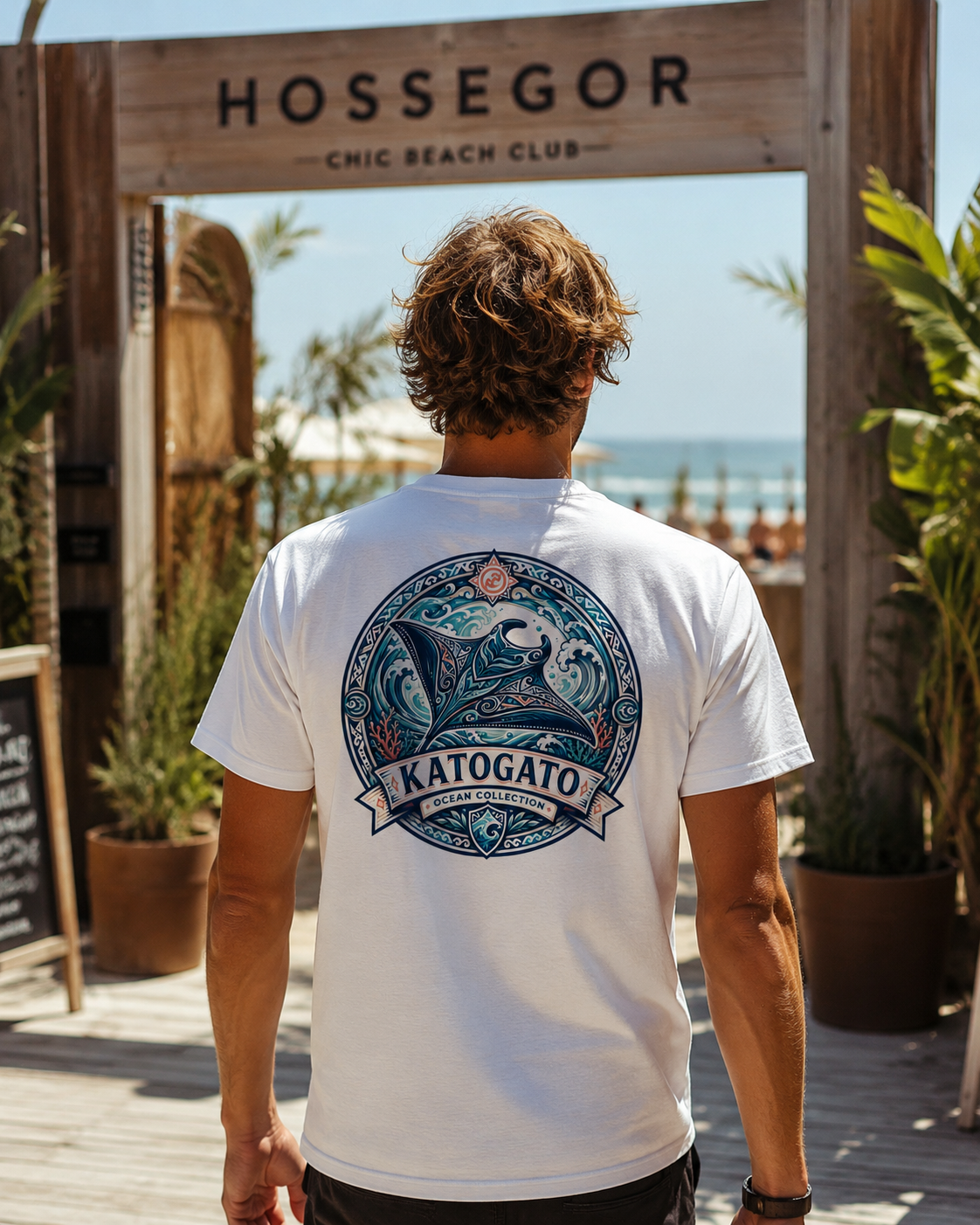 Katogato Ocean Collection - “Manta Ray“  Herren Bio T-Shirt