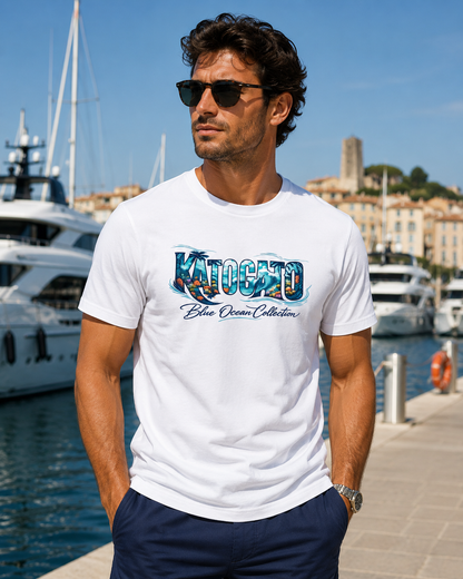 Katogato Ocean Collection - “Seahorse“  Herren Bio T-Shirt  Front