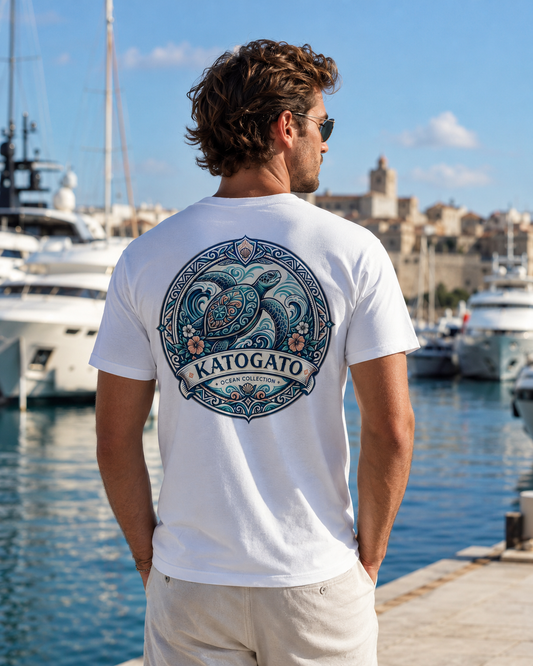 Katogato Ocean Collection - “Turtle“  Herren Bio T-Shirt Back