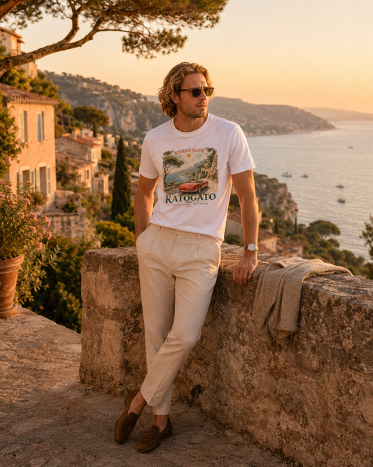 KATOGATO_Herren_Premium_T-Shirt_Riviera_Glide-Weiss-Front