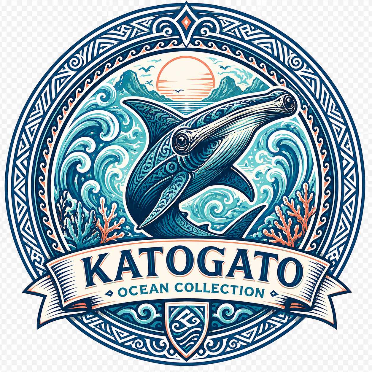 Katogato Ocean Collection - “Galapagos Whale“  Herren Bio T-Shirt Motiv
