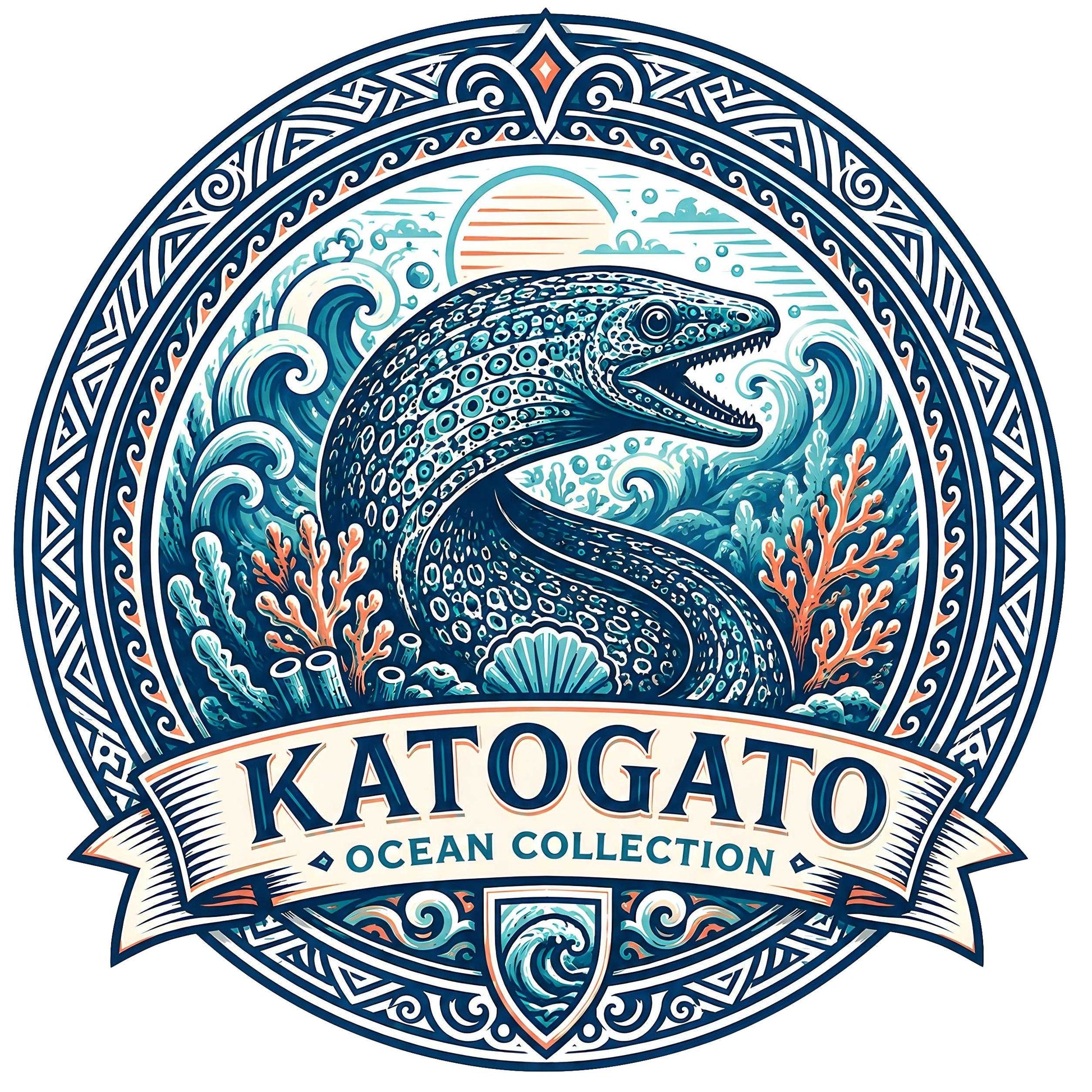 Katogato Ocean Collection - “Moray“ Damen-T-Shirt Back Motiv