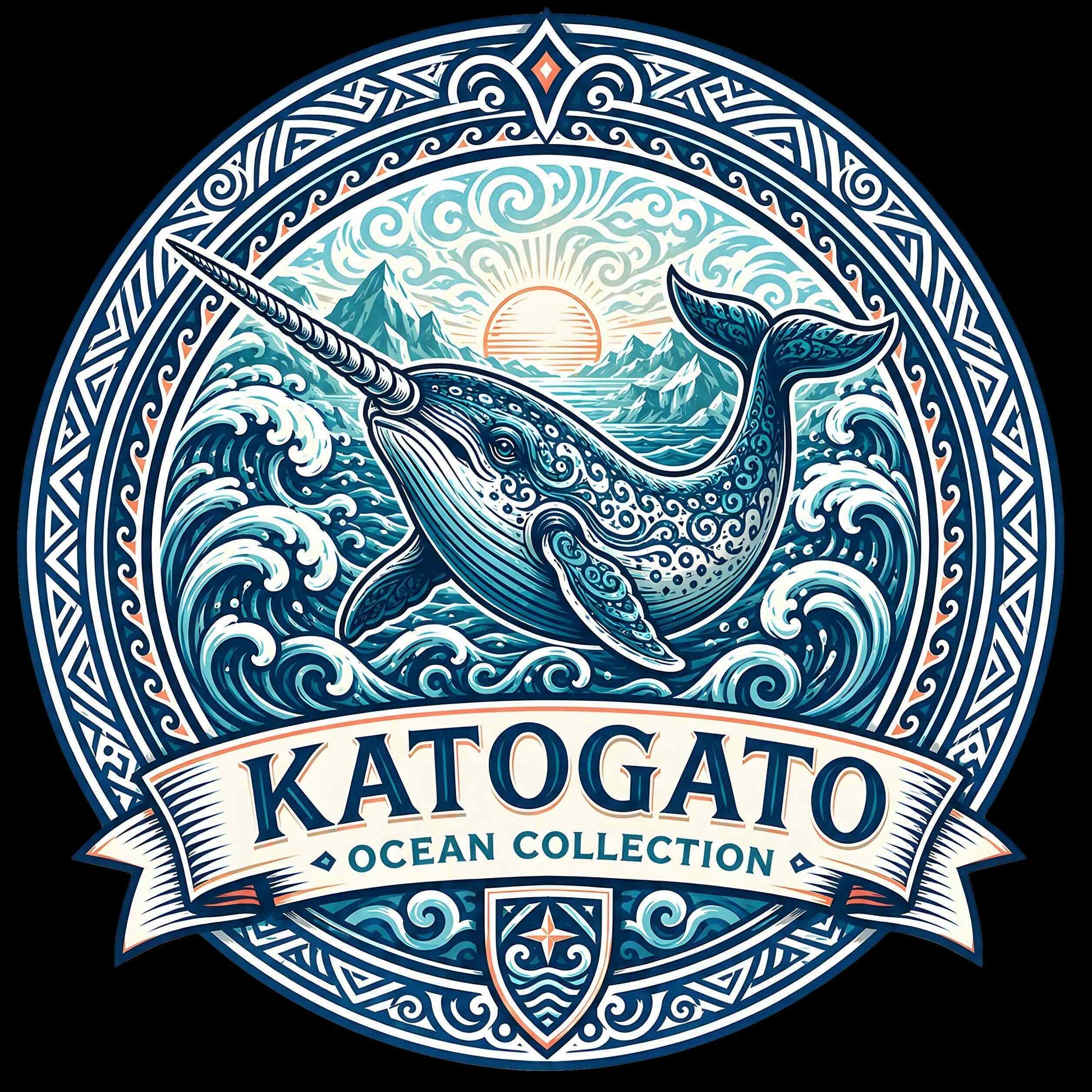 Katogato Ocean Collection - “Narwhal“ Damen-T-Shirt Motiv