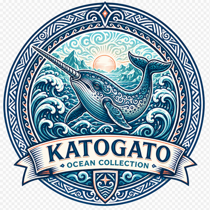 Katogato Ocean Collection - “Narwhale“  Herren Bio T-Shirt Back-Motiv