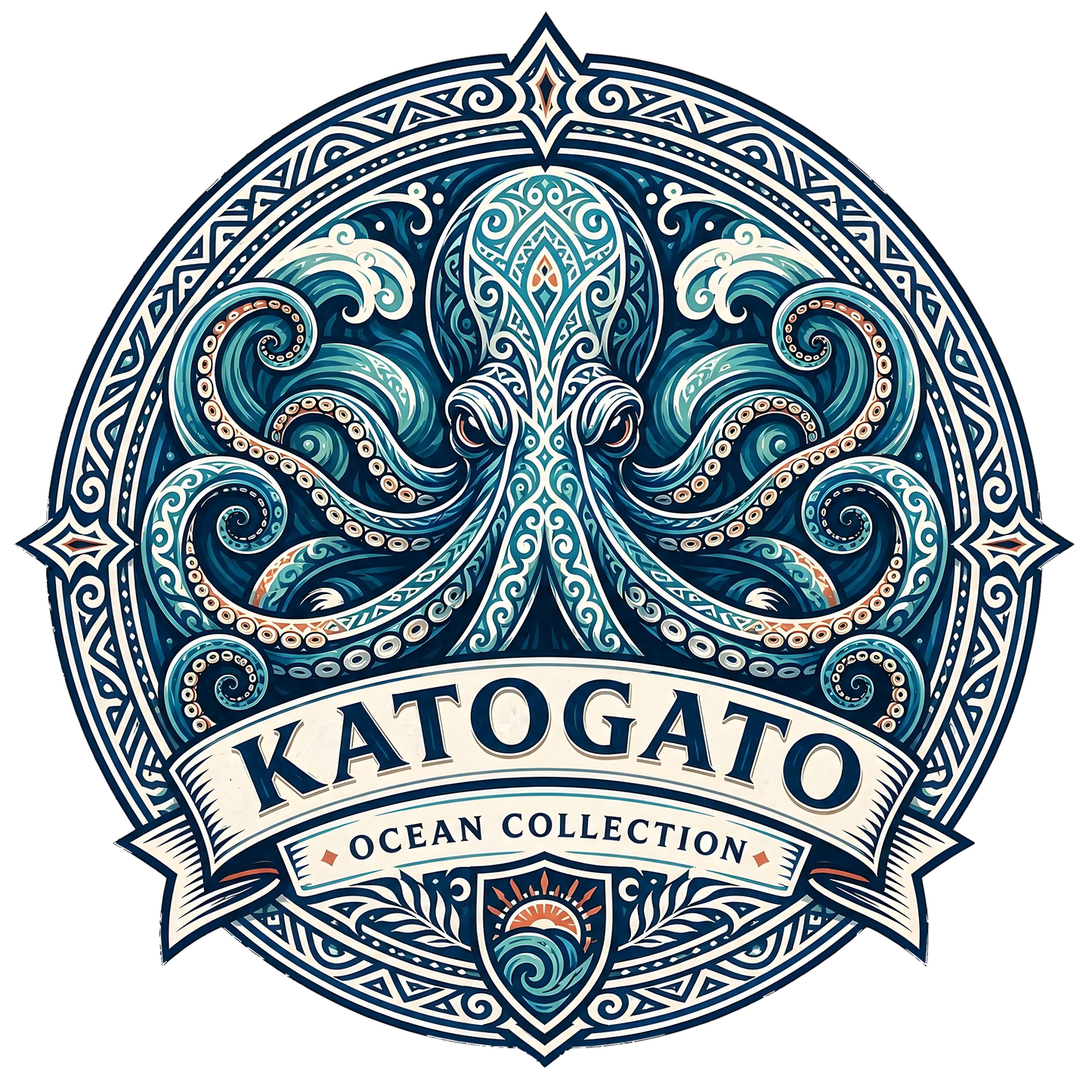 Katogato Ocean Collection - “Octopus“  Herren Bio T-Shirt Back Motiv