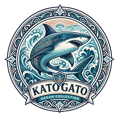 Katogato Ocean Collection - “Shark“ Damen-T-Shirt Motiv