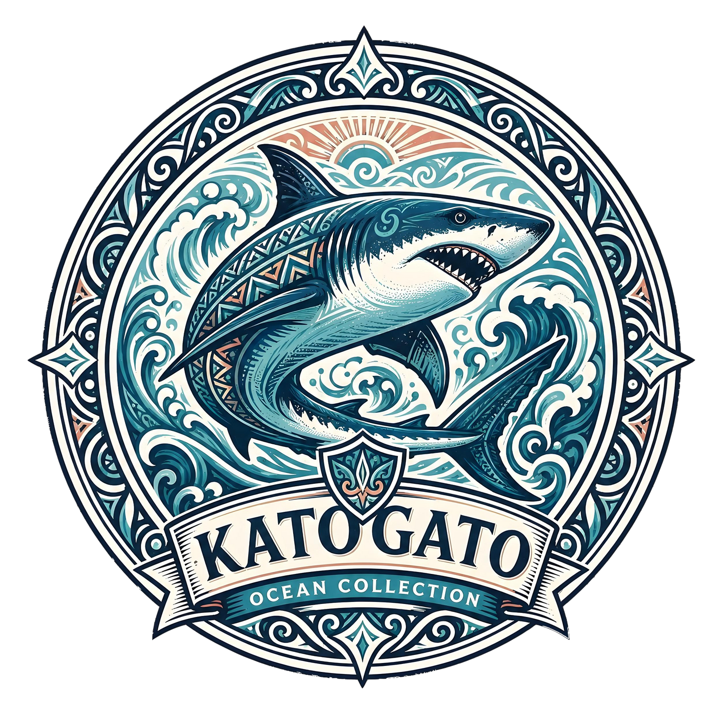 Katogato Ocean Collection - “Shark“  Herren Bio T-Shirt