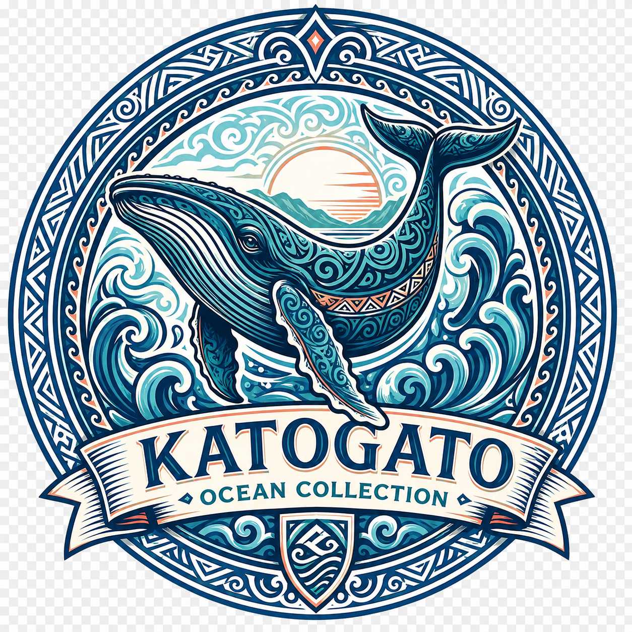 Katogato Blue Ocean Collection “Blue Whale“ Damen T-Shirt Motiv