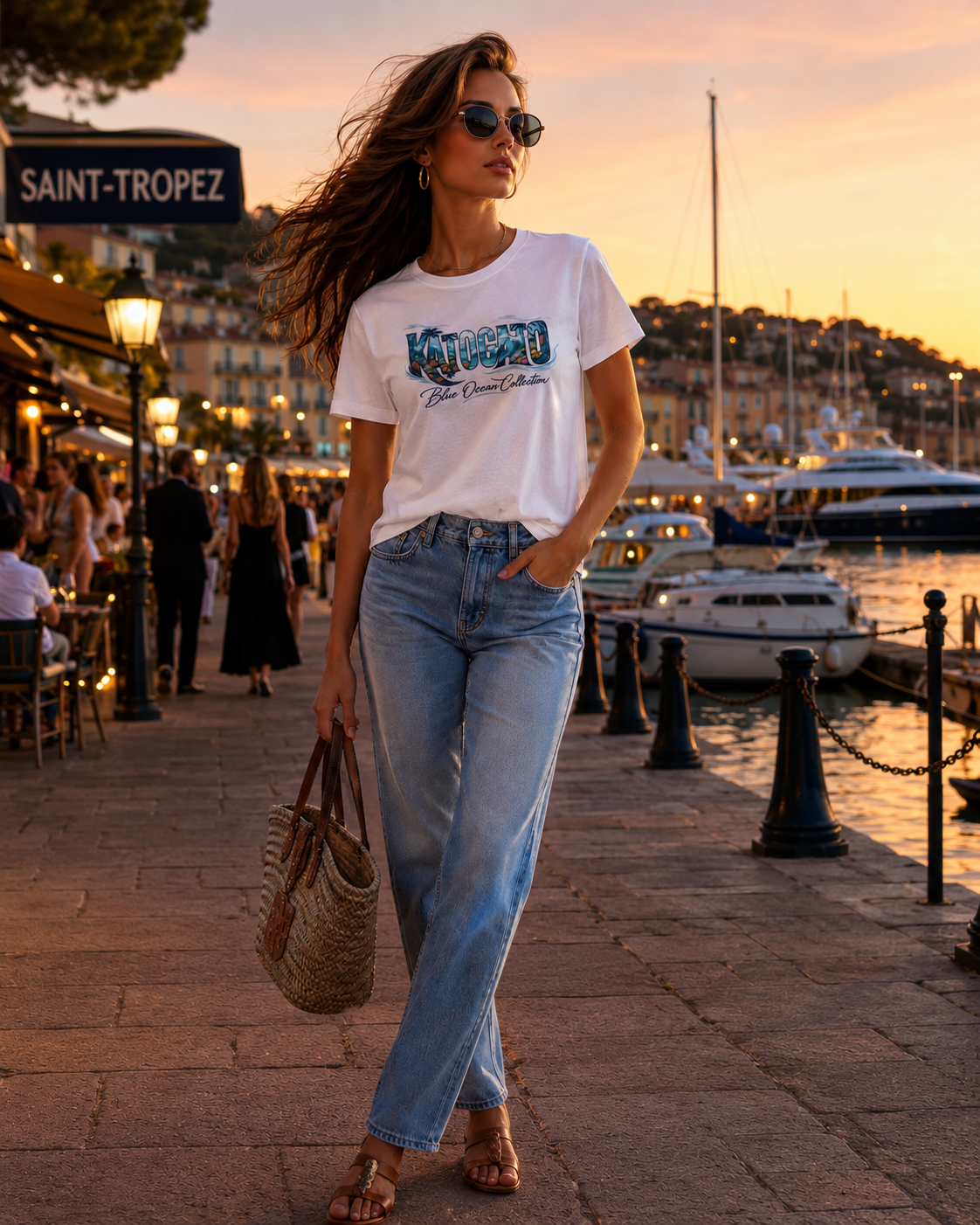 Katogato Blue Ocean Collection “Blue Whale“ Damen T-Shirt Front