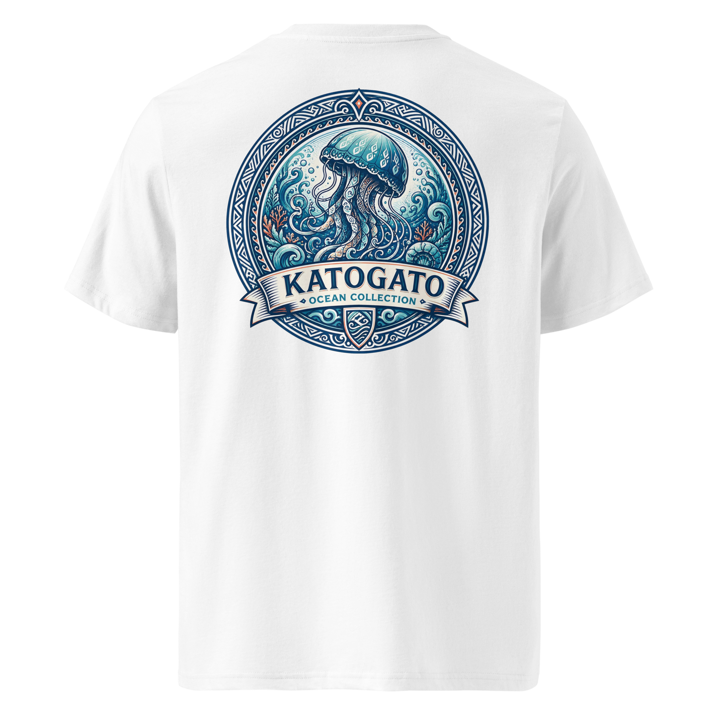 Katogato Ocean Collection - “Giant Phantom Jelly“  Herren Bio T-Shirt Back 