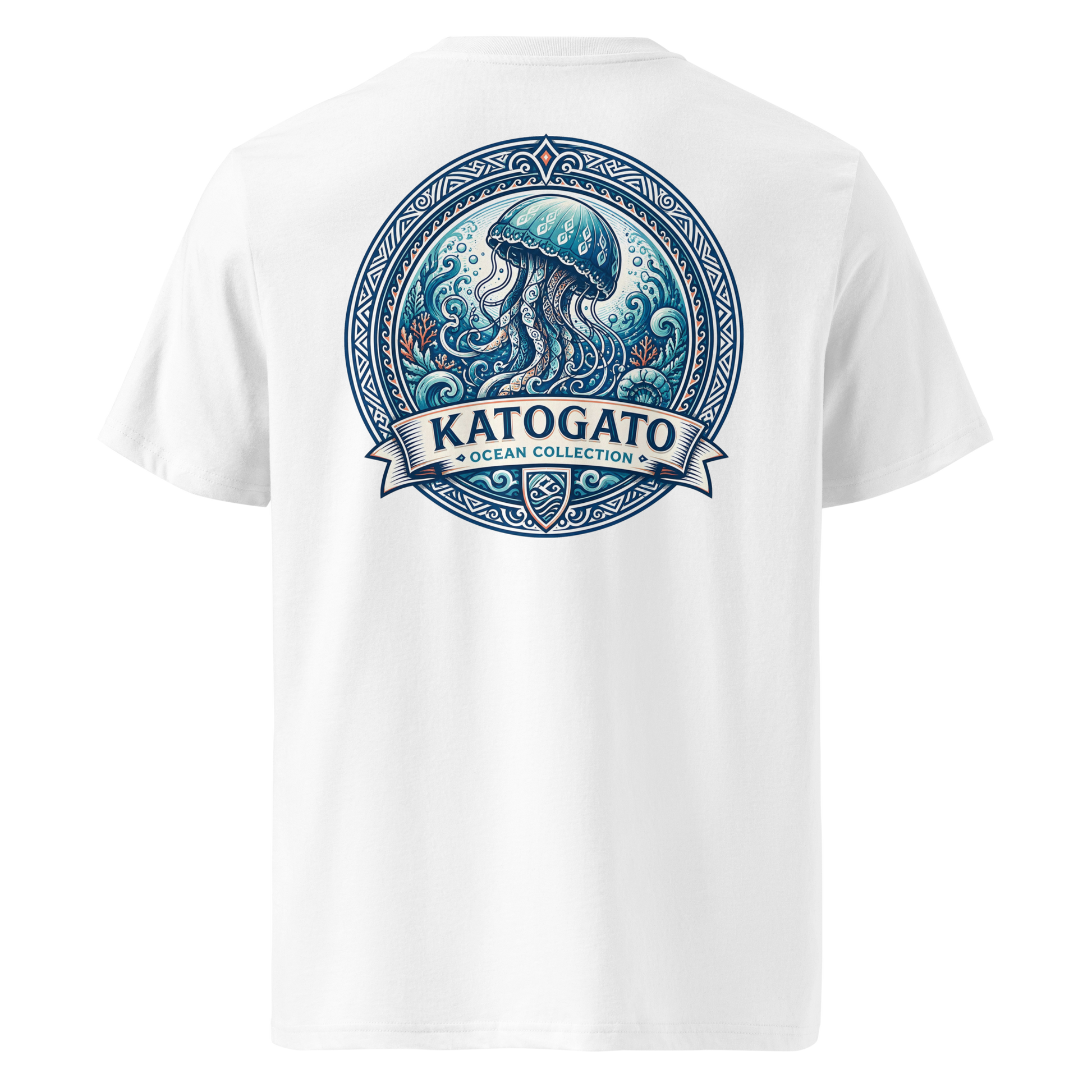 Katogato Ocean Collection - “Giant Phantom Jelly“  Herren Bio T-Shirt Back 