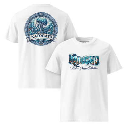 Katogato Ocean Collection - “Giant Phantom Jelly“  Herren Bio T-Shirt Back and Front