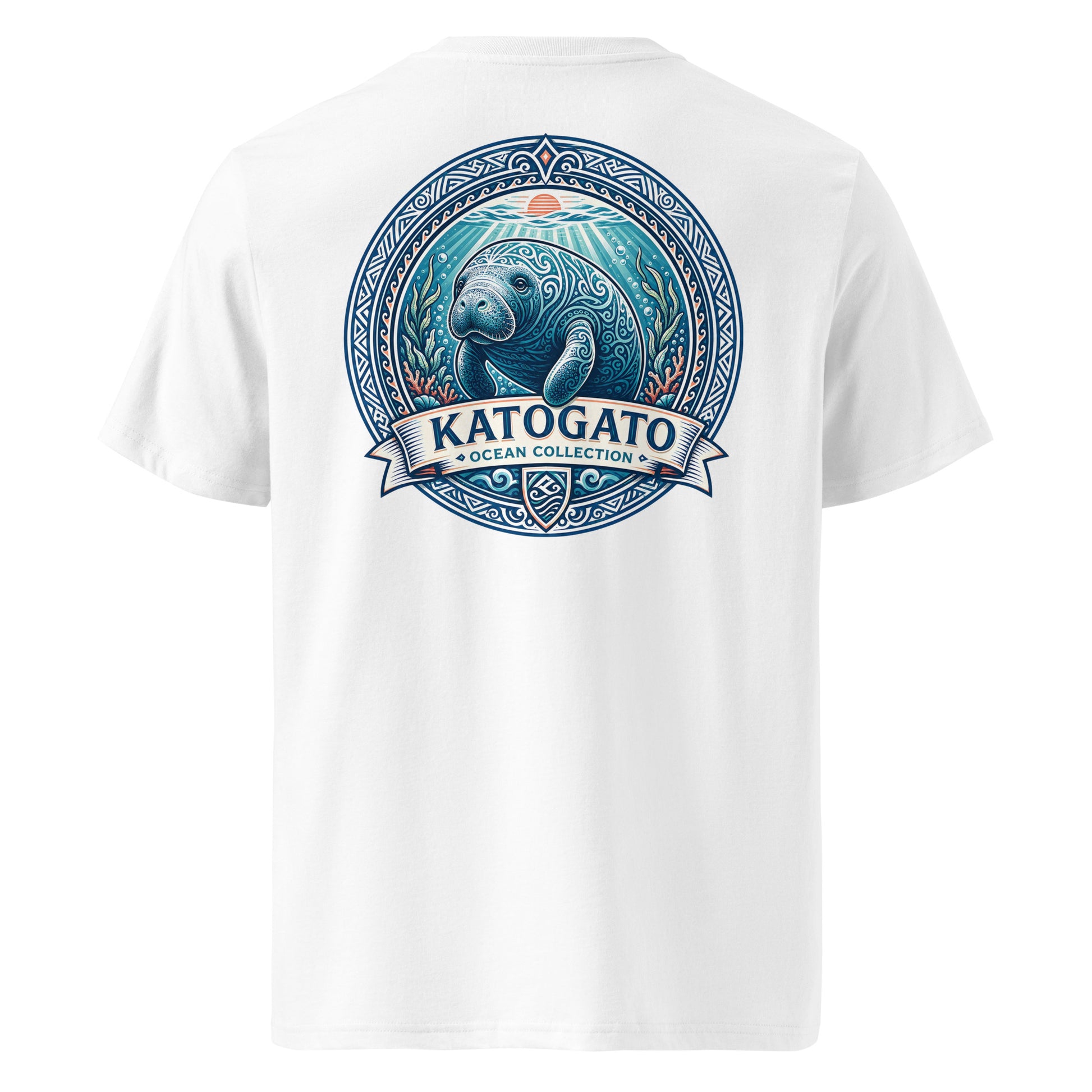 Katogato Ocean Collection - “Manatee“  Herren Bio T-Shirt Back 
