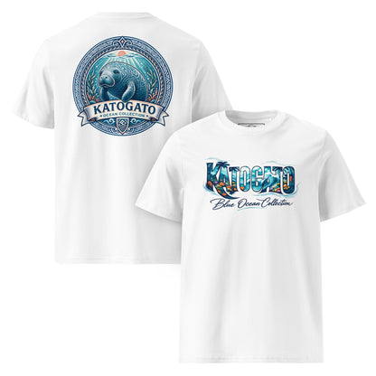 Katogato Ocean Collection - “Manatee“  Herren Bio T-Shirt Back and Front