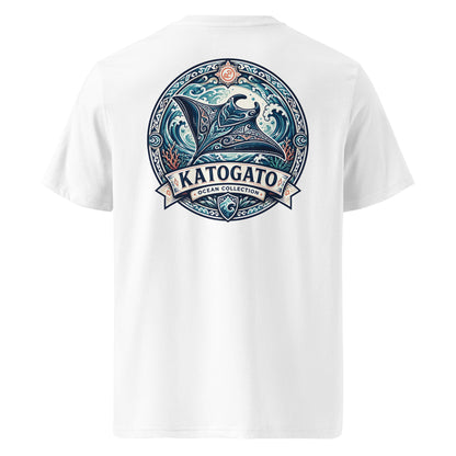 Katogato Ocean Collection - “Manta Ray“  Herren Bio T-Shirt Back 
