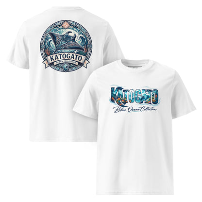 Katogato Ocean Collection - “Manta Ray“  Herren Bio T-Shirt Back and Front
