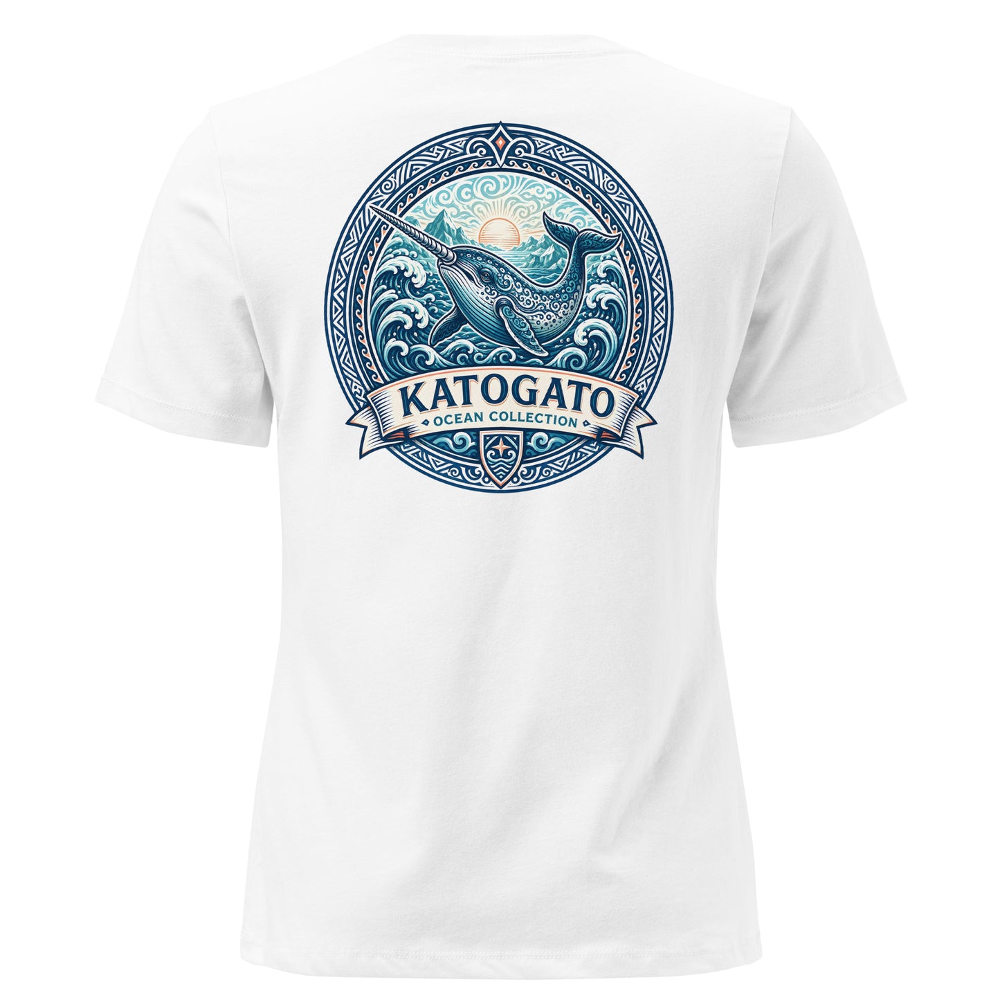 Katogato Ocean Collection - “Narwhal“ Damen-T-Shirt Back