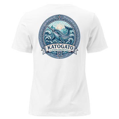 Katogato Ocean Collection - “Narwhal“ Damen-T-Shirt Back