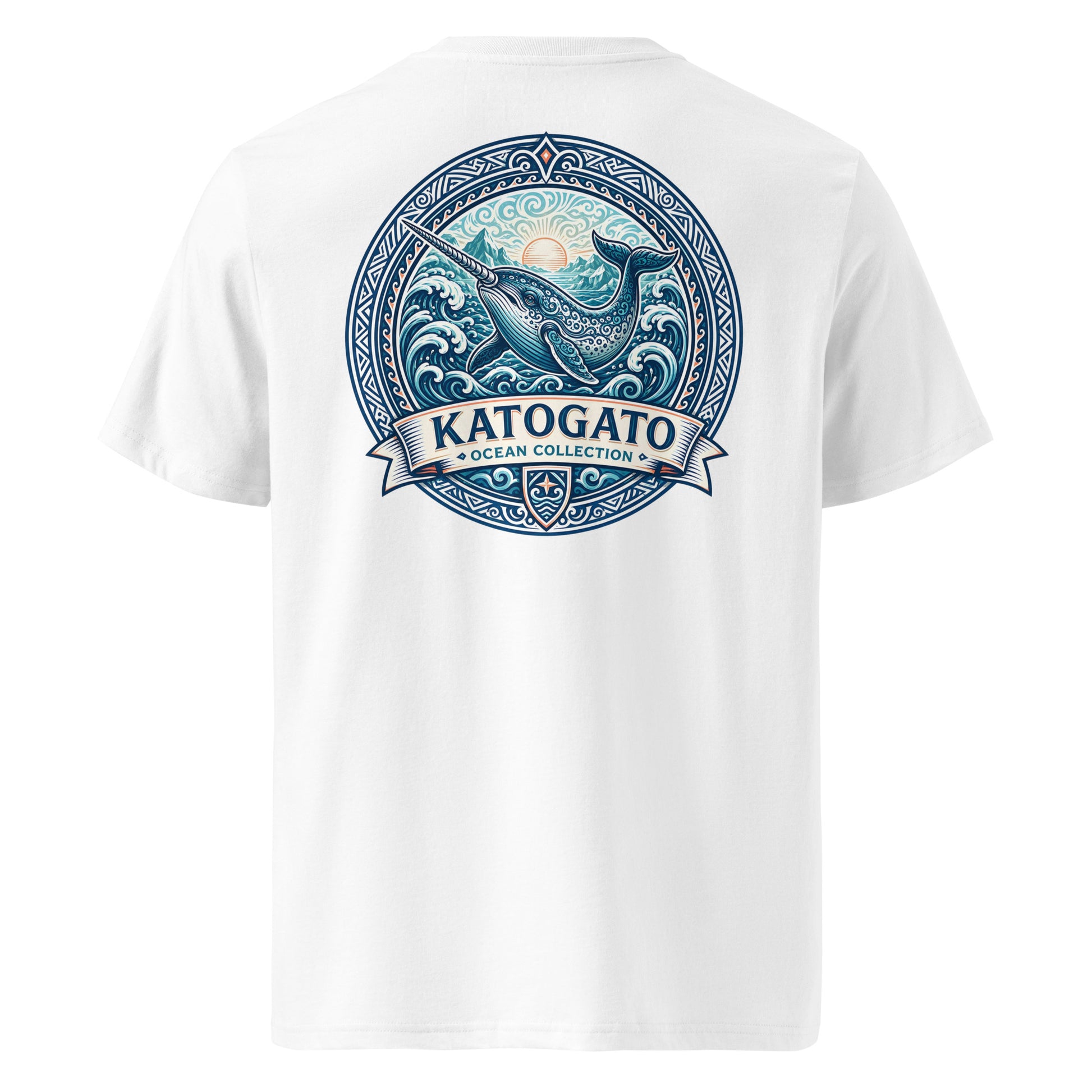 Katogato Ocean Collection - “Narwhale“  Herren Bio T-Shirt  Back
