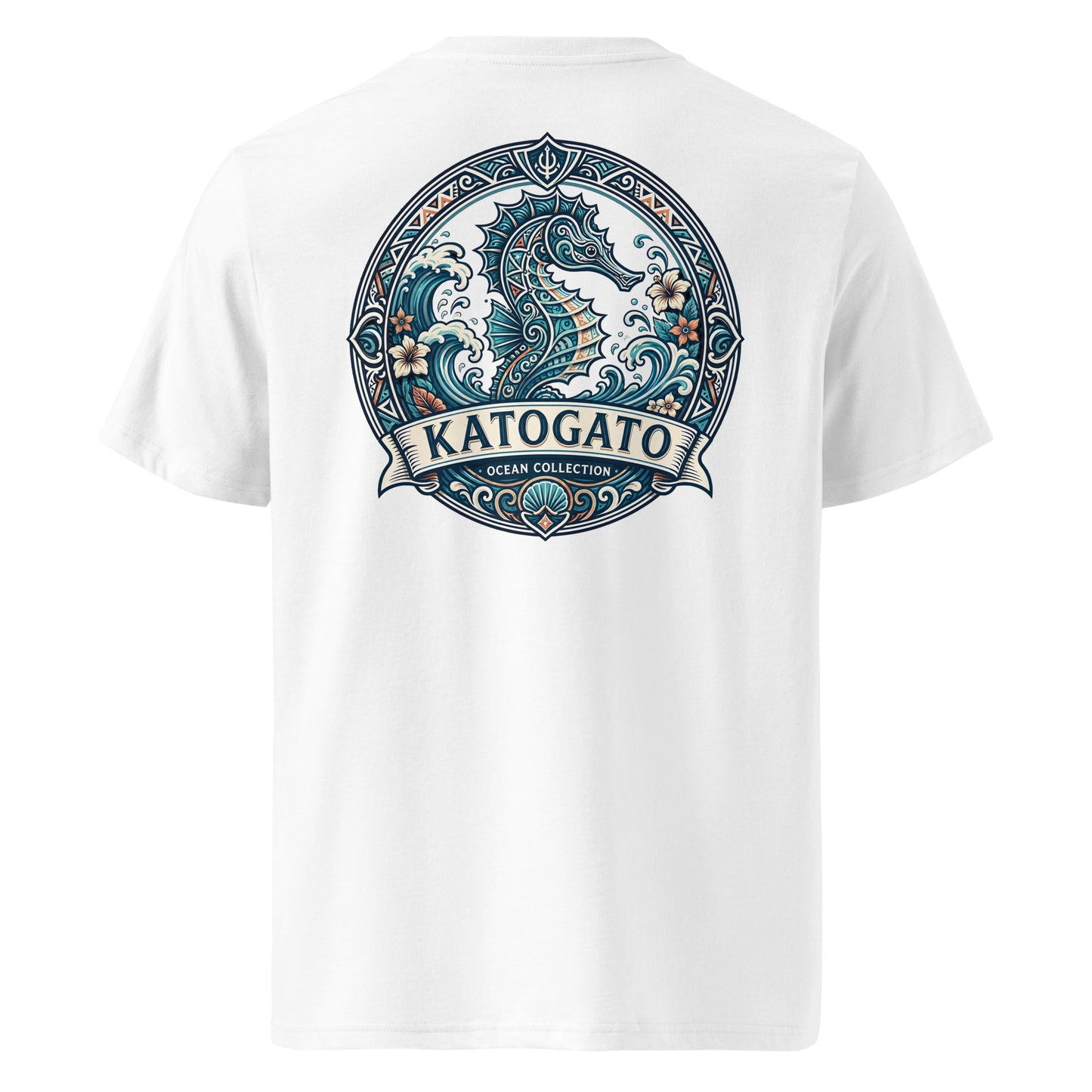 Katogato Ocean Collection - “Seahorse“  Herren Bio T-Shirt Back 