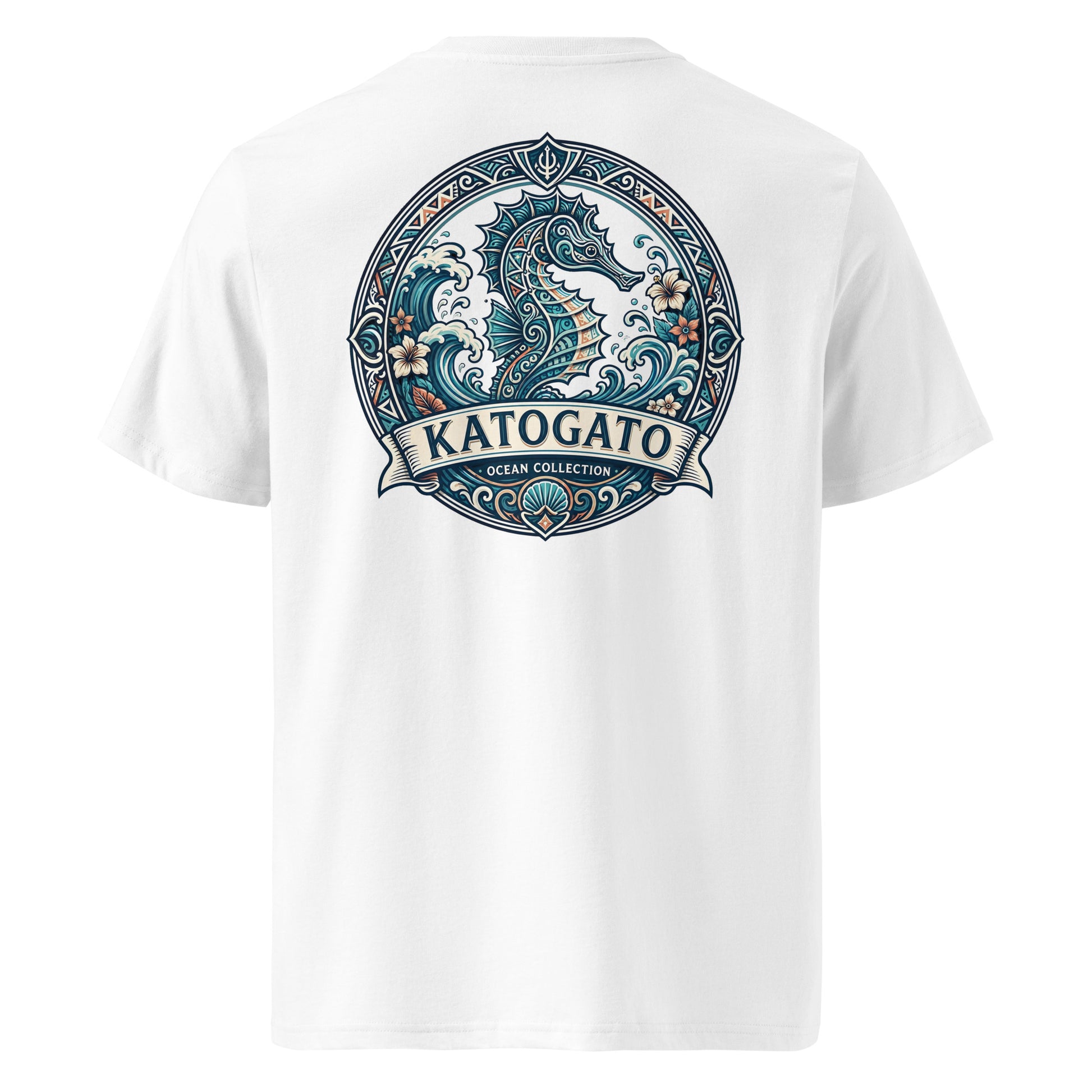 Katogato Ocean Collection - “Seahorse“  Herren Bio T-Shirt Back 