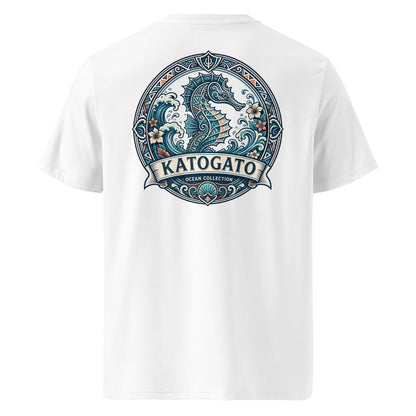 Katogato Ocean Collection - “Seahorse“  Herren Bio T-Shirt Back 